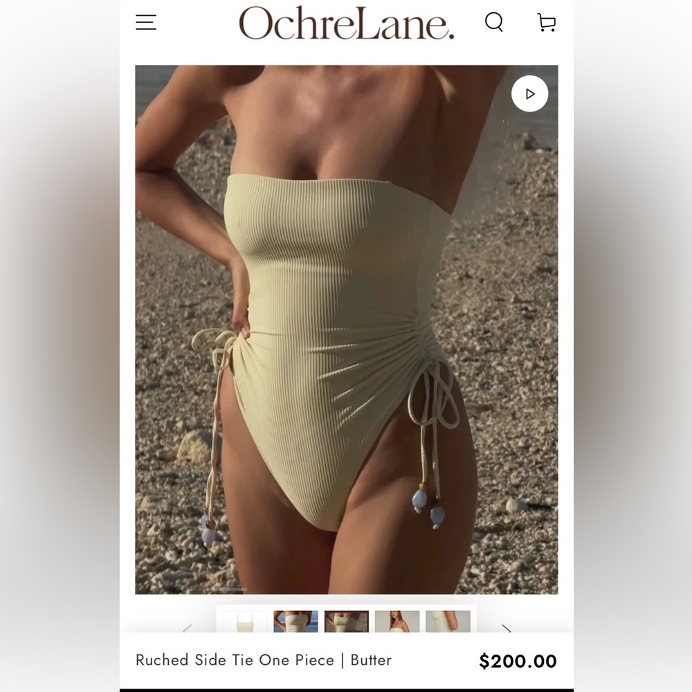 Ochre Lane Ruched Tie One Piece